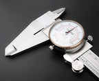 Accusize Industrial Tools 12'' by 0.001''/300mm by 0.02mm Dual Needle Precision Dial Caliper,Imperial/Metric, P920-S232