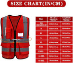 A-SAFETY 6XL 7XL 8XL Big and tall red safety vest 6xl 7xl 8xl