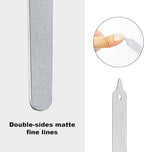 6Pcs Metal Nail Files Nail File Diamond Dust for Natural Nails Stainless Steel Nail Files with Pointed Tip Non Slip Handle Fingernail Files Diamond Nail File for Salon and Home, 8 Inches