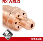 RX WELD 3-101 Series Acetylene V-Style Cutting Torch Tips - Sizes 0-3, Fit V-Style Light/Medium Duty Torch