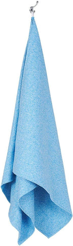 Dock & Bay Quick Drying Towel - for Sports & Gym - Compact, Lightweight - 100% Recycled - Includes Bag - Essential - Lagoon Blue - Large (160x90cm, 63x35)