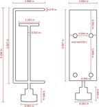 3 inch C-Clamp with Four Small Holes in the back, 2-Pack Adjustable Desk C Clamps for Range 0.35"~3.37", Versatile Clamp for Brake, Parts Assembly, Fastening, Welding, Woodwork, Metal Work