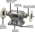 JET 8-Inch Variable-Speed Industrial Buffer, 1 HP, 115/230V 1Ph (Model IBG-8VSB)