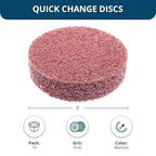 Benchmark Abrasives 2 Inch Sanding Discs Quick Change Aluminum Oxide Surface Preparation Wheels Polishing Wheel for Drill, Die Grinder Sanding Disc Paint Stripper & Removal - (10 Pack), Maroon - Fine