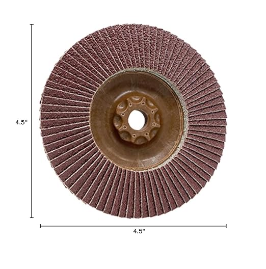 CS Unitec | 93859 | PLANTEX® Aluminum Flap Disc. Surface Finishing & Blending Abrasives for Aluminum & Non-Ferrous Materials. 4-1/2" Disc Diameters, 5/8" x 11 Spin-On Arbor, 120 Grit - Made in Germany