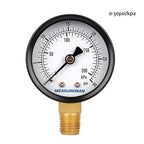 MEASUREMAN 2" Brass Gas Pressure Test Gauge Assembly, 3/4" FNPT Connection, 0-30 psi/kpa, +/-3-2-3% Accuracy