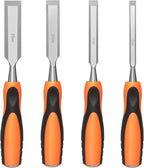 4 Piece Wood Chisel Sets Woodworking Tools Set, Wood Chisels for Woodworking with Steel Hammer End, Wood Tools Chisel Set Woodworking with Ergonomic Plastic Handle