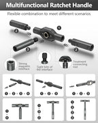 ORIA 42 in 1 Screwdriver Set, Magnetic Ratchet Screwdriver Kit with Ratchet Handle, 40 Precision Bits & Portable Case, DIY Repair Tool Kit for Electronics, Bike, Furniture, Computer, Phone, Black