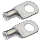 SELTERM 2pcs 8 AWG 5/16" Stud (Wide Pad) Tinned Copper Wire Lugs, Ring Terminals, Battery Cable Ends, 8 Gauge Ring Terminal Connectors, UL Marine Grade Battery Terminal Connectors