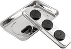 3 Pieces Magnetic Trays Set Stainless Steel Magnet Tool Tray Parts Holder for Screws, Sockets, Bolts, Pins, Mechanic's and Automotive