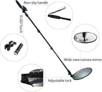 Under Vehicle Inspection Mirror, 8-Inch, LED Light, 180° Adjustable， Telescopic Handle – Security Mirror for Car, Workshop & DIY Use