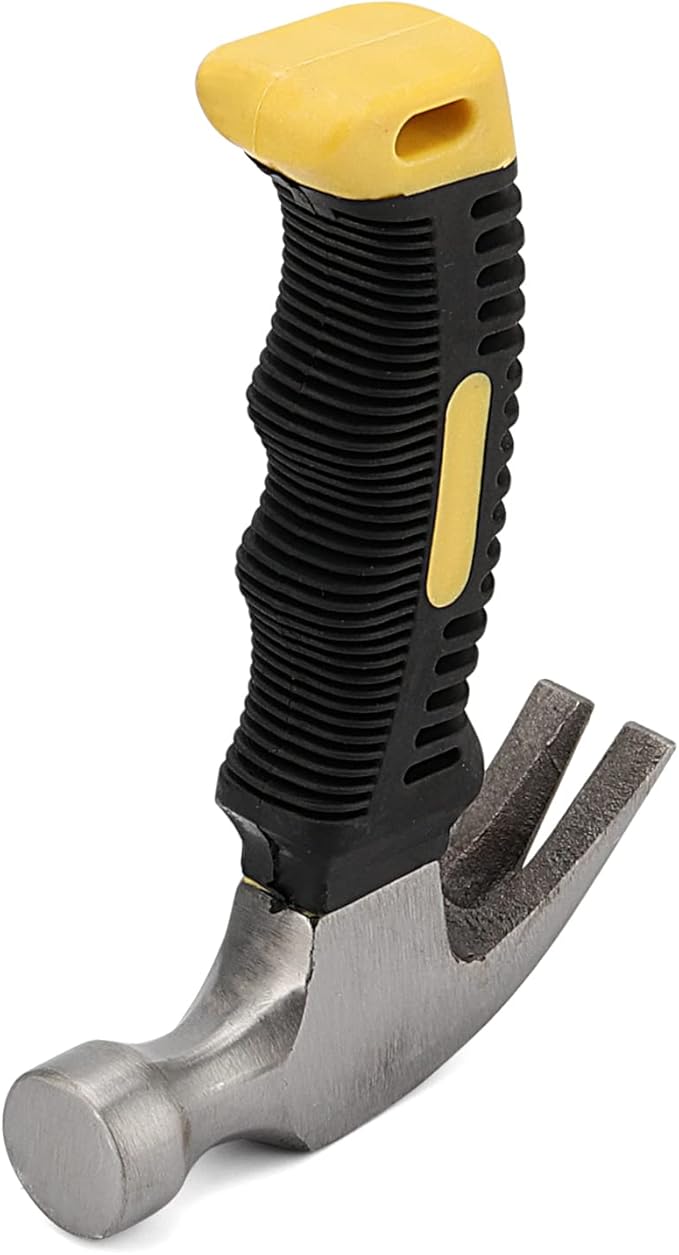 MOUYAT 4 Pack 8 Oz Small Hammer, Compact Stubby Claw Hammer with Comfortable Grip, Mini Hammer for Women, Camping, Household