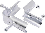 90 Degree Pipe Connector Tee Clamp Fittings, Steel Connection Clamps Set with Small Wrench （2set, 25mm）