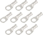 10pcs 8 AWG-3/8(M10) Tinned Copper Ring Terminals Battery Lugs, Heavy Duty Wire Lugs, Battery Cable Connectors
