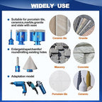 Diamond Core Drill Bit Set - BRSCHNITT Tile Hole Saw Kit 1/4" 3/8" 4/5" 1-3/8"2" 2-1/2" & 3/8" Finger Bit & 2" Chamfer Bit for Porcelain Tile Ceramic Marble Granite Diamond Blade