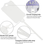 100pcs Blank Plastic Tags for Labeling Reusable Hanging Tags Ties Key Tag Storage Labels Waterproof Plastic Mark Label Writable Hang Sign with One Marker Pen (White)