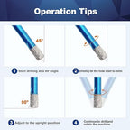 Diamond Core Drill Bit Set - BRSCHNITT Diamond Hole Saw Kit for Porcelain Tile Ceramic Marble Granite Drilling,Triangle Shank Drill（6+6/8/10/20/25/35/50/75/100mm&20finger bit&50chamfer bit）.