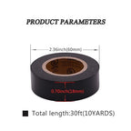 Electrical Tape Black 6 Pack 3/4-Inch by 30 Feet, Voltage Level 600V Dustproof, Adhesive for General Home Vehicle Auto Car Power Circuit Wiring Black