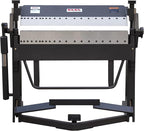 KAKA INDUSTRIAL Pan and Box Brake, 40-inch Sheet Metal Brake Machine with Fingers, 14-Gauge Mild Steel Capacity Box and Pan Brake with Foot Clamp, 0-135° Folding Angle PBB-4014A