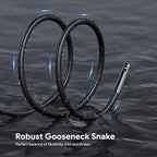 DEPSTECH Endoscope, 7'' IPS Screen Borescope Camera with Light, Triple-Lens Inspection Camera with Sound Recording, 1080P HD 7.9 mm Snake Camera, 16.5ft Gooseneck Camera for Automotive Wall Pipe HVAC