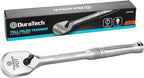 DURATECH 3/8" Drive Ratchet, Dirt Resistance 90-Tooth Ratchet Wrench, Chrome Alloy Made, Fully Polished