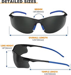 Safety Glasses Tinted 24 Pack, Protective Eyewear for Men Women UV Protection ANSI Z87.1, Safety Sunglasses Bulk Scratch Impact Resistant Eye Protection with Nose Pads for Construction Work Smoke