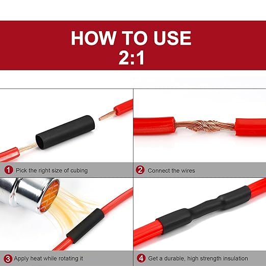 Chanzon UL Listed 850 Pcs Heat Shrink Tubing Kit - 12 Sizes 5 Colors Multi-Color Heat Shrink Wrap Tubing with Length 1.77" (inch), Polyolefin Sleeving Heat-Shrink Tube 2 to 1 2:1