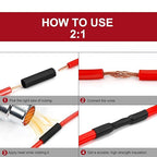 Chanzon 850 Pcs Heat Shrink Tubing Kit, 2:1 Heat Shrink Wrap Tubing with Length 1.77" (inch), Black Polyolefin Sleeving 2 to 1 Heat-Shrink Tube