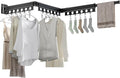 Clothes Drying Rack Foldable Wall Mounted Drying Rack 3 Fold Black-Laundry Drying Rack Durable Clothing Racks for Hanging Clothes
