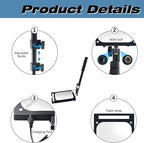 Under Vehicle Inspection Mirror with LED Light Adjustable Length,Rechargeable Inspection Mirror for Entry Security,Parking Lot Security,auto Maintenance,Equipment Inspection
