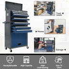 Rolling Tool Chest,13-drawer Tool Box Organizer with Wheels,Large Tool Storage Cabinet with Sliding Drawers,High Capacity Tool Chest with Locking System (Blue＆Grey)