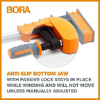 Bora 18" Parallel Clamp Set, 2 Pack of Woodworking Clamps with Rock-Solid, Even Pressure, 571118T, Rustic Brown