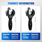 Ratcheting Tubing Cutter, 2 In 1 Close Quarters Tube Cutter 1/4" To 7/8", Large Bearing Type Ppr Pipe Ratchet Cutter, Adjustable Blade Pipe Cutting Tool with Replaceable Alloy PVC Steel Blade