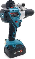 Vikky 20V cordless hammer/drill/drive offers 3 speed variations, powered by brushless motor and drill bit held in place by a heavy duty 1/2" ratchet chuck