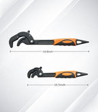 2 PCS 0.55“-2.36”self adjusting pipe wrenches，Grade 45 High Carbon Steel self locking wrench, 14mm-60mm self adjusting wrench (Large size)