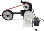 Belt Sander Variable Speed Power Bench Sander 2X71inch Vertical and Horizontal Belt Sander for Metal Working & Knife Making With 3 Grinding Wheels and Base 110V 1500W