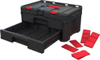 Keter Stack-n-Roll Two Drawer Tool Box for Small Parts and Power Tool Accessories, Fits Keter Modular Tool Storage System