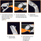 Fiskars 770010-1001 Pro Utility Knife, Fixed, Orange/Black