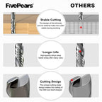 FivePears Up&Down Cut Compression Spiral Router Bit for CNC, 3/8" Cutting Diameter, 1-1/4" Cutting Length, 3/8 inch Shank, Carbide End Mill Router Bit for Wood Carving Engraving Grinding Grooving