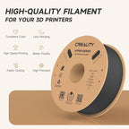 Official Creality Hyper PLA Filament 1.75mm, High Speed PLA 30-600mm/s Rapid 3D Printer Filament, Dimensional Accuracy +/-0.02mm, Fit Most FDM 3D Printers, 1KG(2.2lbs) Spool Black
