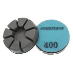 Diamond Floor Polishing Pucks for Terrazzo, Marble, Granite, Concrete Floor, 3 Inch 15mm Resin Bond Hook and Loop Polishing Pad, 400#, 3PCS