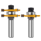 3 Edge T Joint Router Bit, Lock Miter Woodworking Bit for Cabinet, Rabbeting & Tongue & Groove (Router Bit-1/2 Inch -3 Edged T-Shaped)