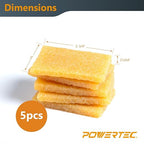 POWERTEC 71895 Abrasive Belt Cleaner 5PK, for Sanding Discs & Sandpapers Belts, Natural Rubber Eraser, Abrasive Cleaning Blocks for Sanders, Skateboards, Shoes, Pickleball Paddle, Grip Tapes