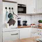 Tohoer Magnetic Hooks, 100LBS Neodymium Magnets Hook Heavy Duty with Rust Proof for Fridge, Refrigerator, Oven, Grill, BBQ, Key, Tools Holder, Kitchen, Outdoor, Hanging Wreaths, Utensil Hangers