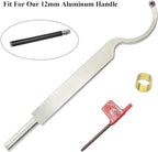 Swan Neck Hollower 10 Inches Wood Turning Tool Carbide Tipped Lathe Chisel Tool Bar with Ci5 8.9mm Round Carbide Insert Cutter for Wood Hobbyist or DIY or Carpenter