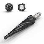 Four Spiral Flute Step Drill Bit, 1/8" - 1/2"(13 Sizes) 1/4" Hex Shank Cobalt Step Drill Bit Fully Coated with TiAlN for Metal, Stainless Steel, Aluminum, Plastic