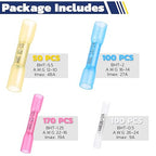 haisstronica 420PCS Heat Shrink Butt Connectors,Waterproof Insulated Electrical Butt Connectors,Wire Connectors Ideal for Marine,Cable,Wiring (4colors/4sizes)