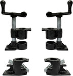 HENBOW 3/4" Pipe Clamp,Wood Gluing Pipe Clamp Set,Heavy Duty Cast Professional Pipe Clamps Tools,Cast Iron Wood Clamps Quick Release for Woodworking Improvement and Diy Projects(2Pack-Black)