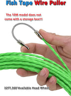 32FT Professional Flexible Wire Rodding Guide Kit for Electrical Wiring Installation 【 10M*4.5mm】