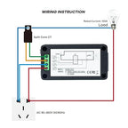 AC 80-260V 100A LCD Digital Display Multi-Function Power Monitor Voltage Current Frequency Power Factor Energy Meter Ammeter Voltmeter with Split Core Current Transformer